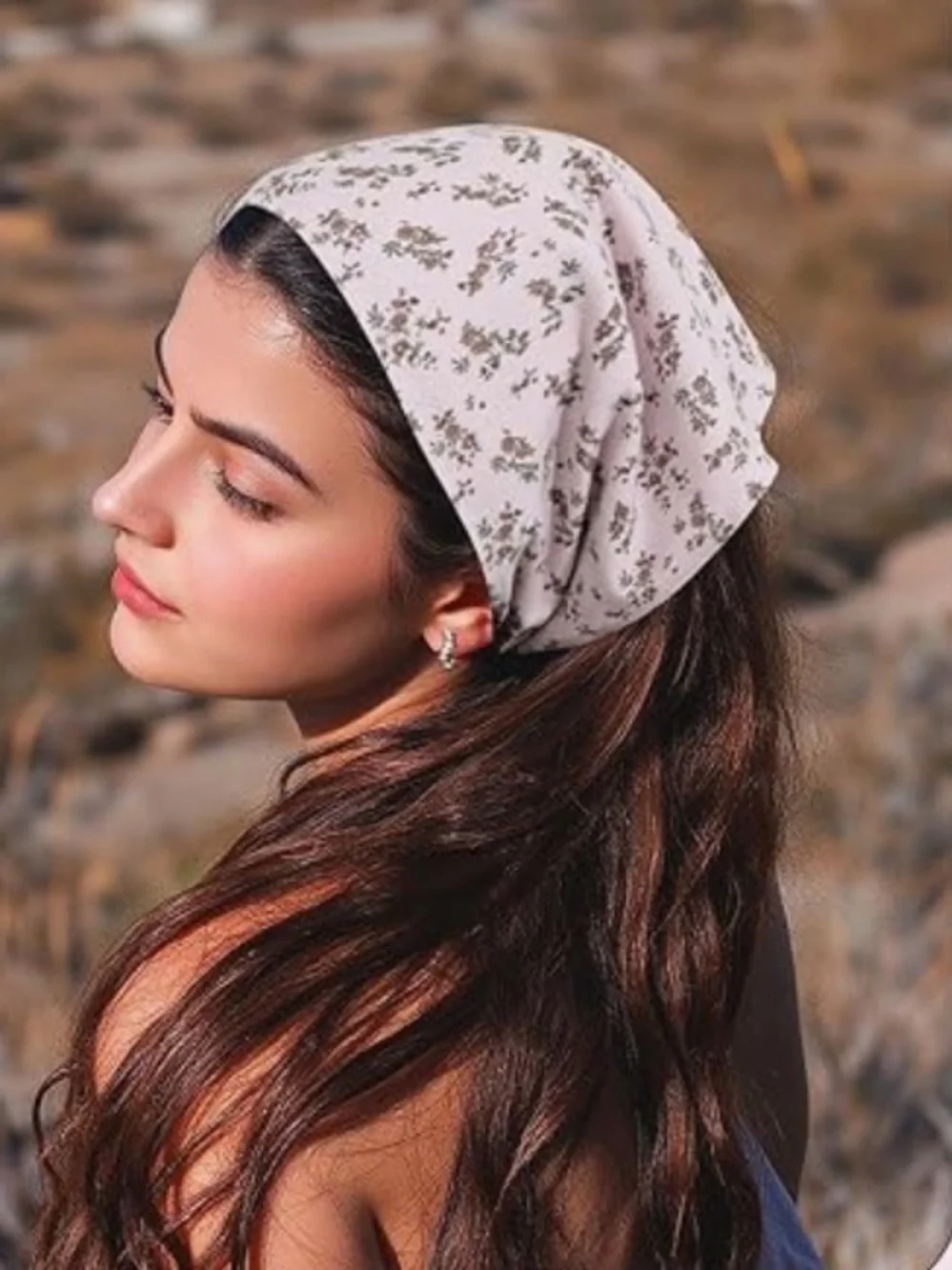 Woman’s Light Pink Floral Scarf